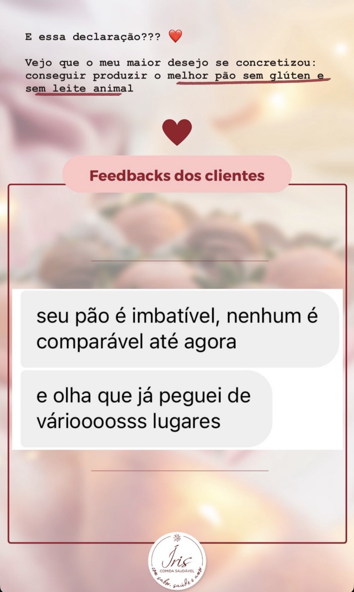 Cliente: seu pão é imbatível, nenhum é comparável